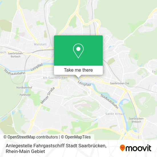 Карта Anlegestelle Fahrgastschiff Stadt Saarbrücken