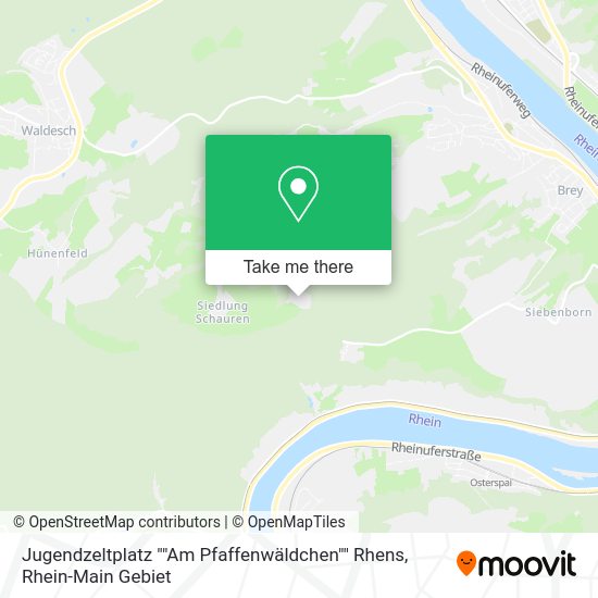 Карта Jugendzeltplatz ""Am Pfaffenwäldchen"" Rhens