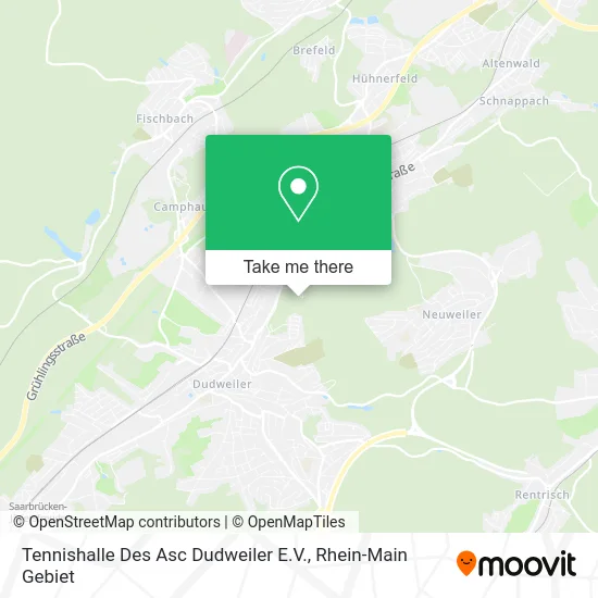 Карта Tennishalle Des Asc Dudweiler E.V.
