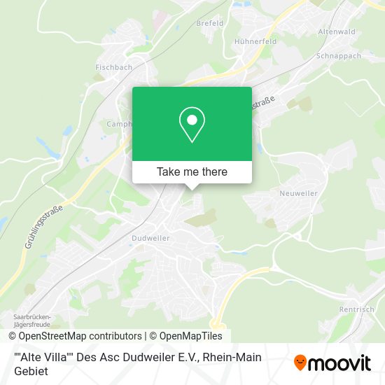 Карта ""Alte Villa"" Des Asc Dudweiler E.V.