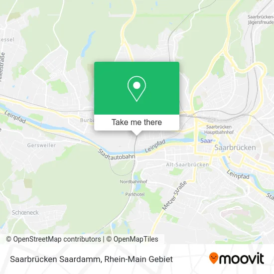 Карта Saarbrücken Saardamm