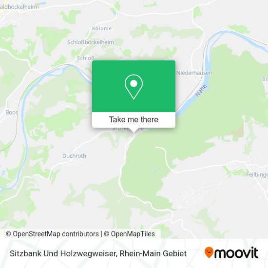 Карта Sitzbank Und Holzwegweiser