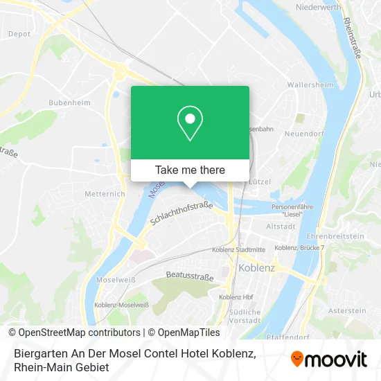 Карта Biergarten An Der Mosel Contel Hotel Koblenz