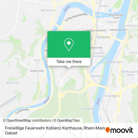 Карта Freiwillige Feuerwehr Koblenz-Karthause