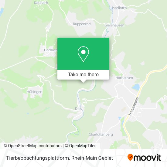 Карта Tierbeobachtungsplattform
