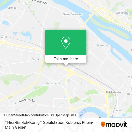 Карта ""Hier-Bin-Ich-König"" Spielstation Koblenz