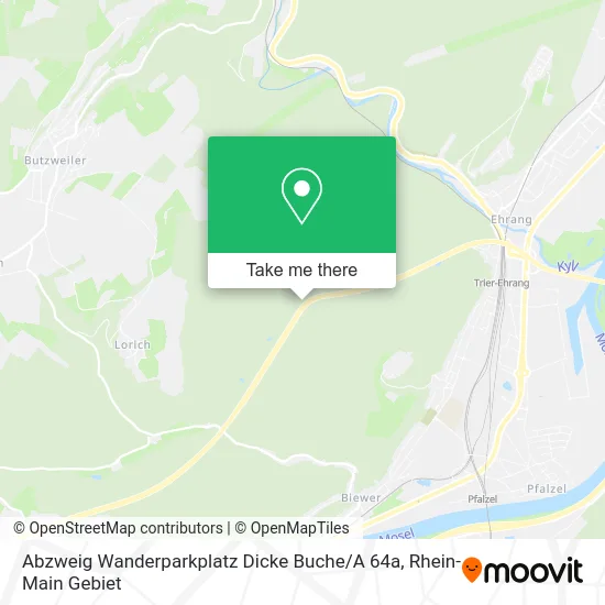 Карта Abzweig Wanderparkplatz Dicke Buche / A 64a