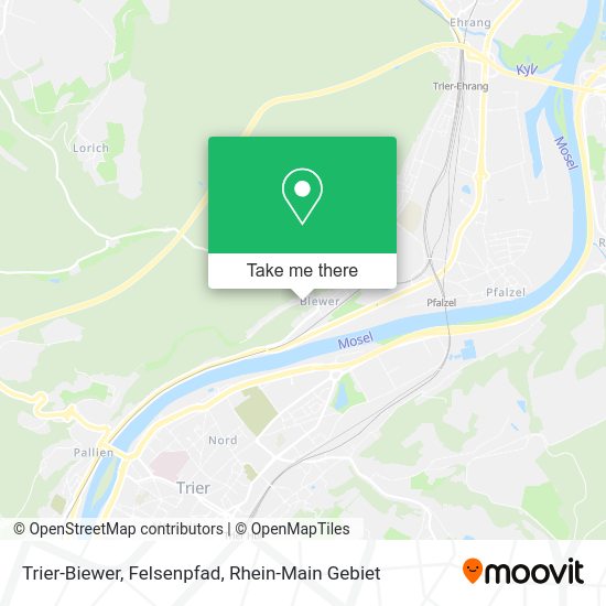 Карта Trier-Biewer, Felsenpfad