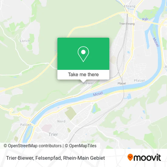 Карта Trier-Biewer, Felsenpfad