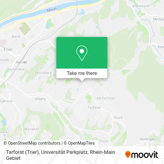 Карта Tarforst (Trier), Universität Parkplatz