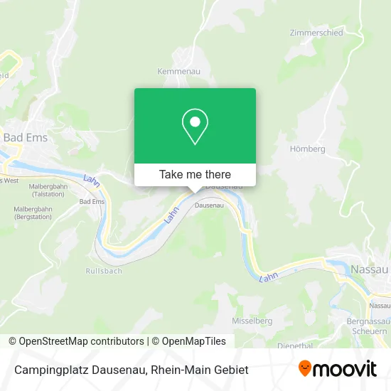 Карта Campingplatz Dausenau