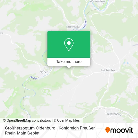 Карта Großherzogtum Oldenburg - Königreich Preußen