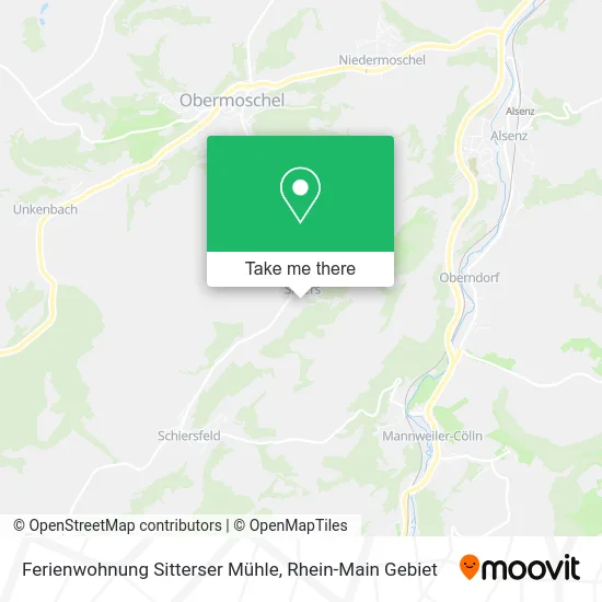 Карта Ferienwohnung Sitterser Mühle