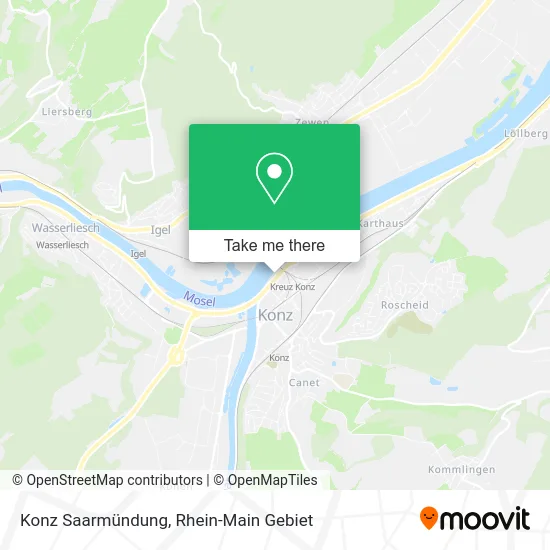 Карта Konz Saarmündung