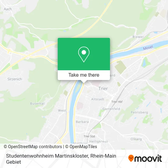 Карта Studentenwohnheim Martinskloster
