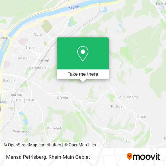 Карта Mensa Petrisberg
