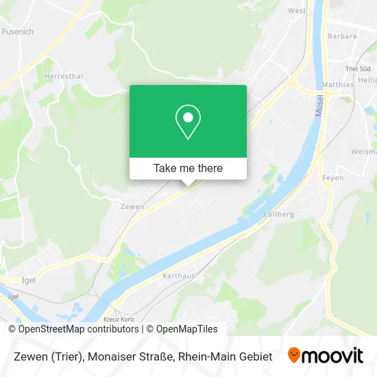 Карта Zewen (Trier), Monaiser Straße