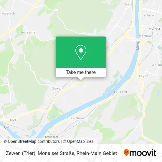 Карта Zewen (Trier), Monaiser Straße