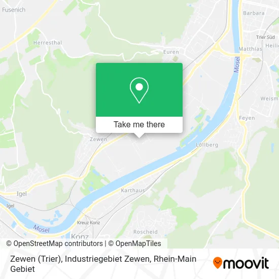 Карта Zewen (Trier), Industriegebiet Zewen