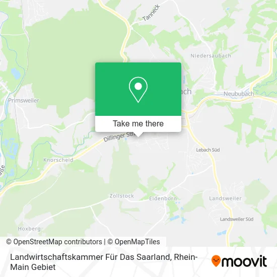 Карта Landwirtschaftskammer Für Das Saarland