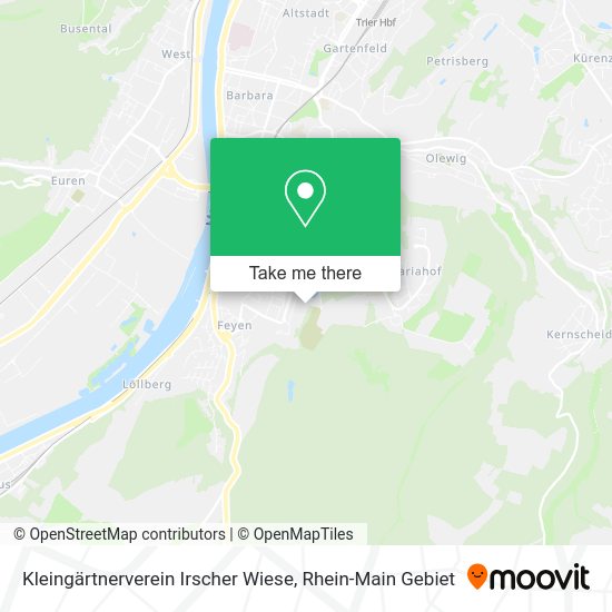 Карта Kleingärtnerverein Irscher Wiese
