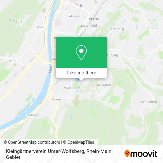 Карта Kleingärtnerverein Unter-Wolfsberg