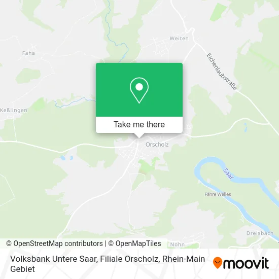 Карта Volksbank Untere Saar, Filiale Orscholz