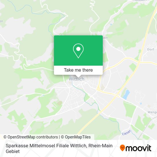 Карта Sparkasse Mittelmosel Filiale Wittlich
