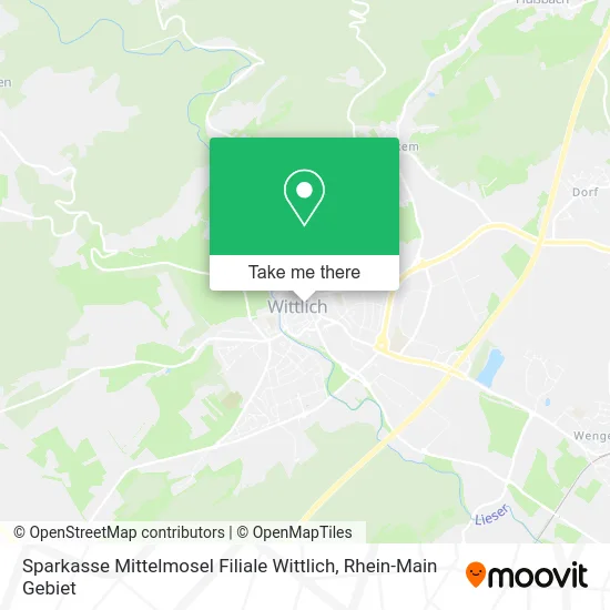 Карта Sparkasse Mittelmosel Filiale Wittlich