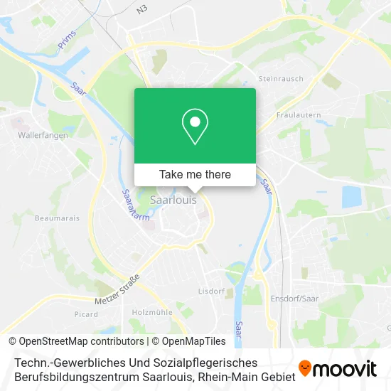 Карта Techn.-Gewerbliches Und Sozialpflegerisches Berufsbildungszentrum Saarlouis