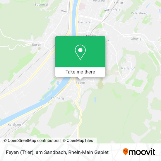 Карта Feyen (Trier), am Sandbach