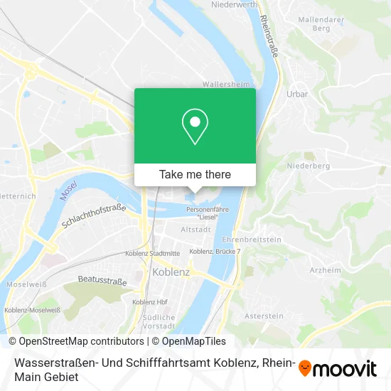 Карта Wasserstraßen- Und Schifffahrtsamt Koblenz
