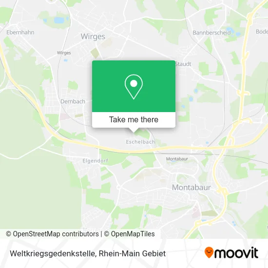 Карта Weltkriegsgedenkstelle