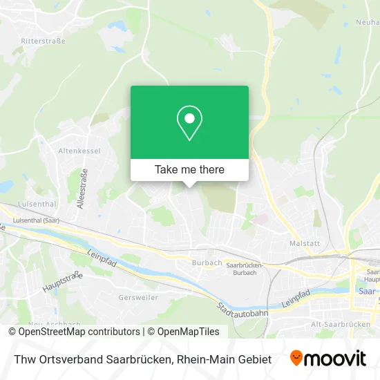 Карта Thw Ortsverband Saarbrücken