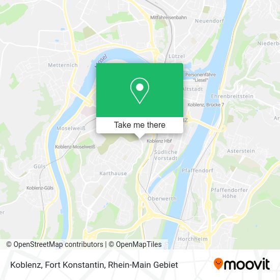 Карта Koblenz, Fort Konstantin