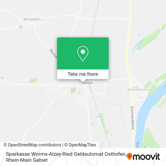 Карта Sparkasse Worms-Alzey-Ried Geldautomat Osthofen