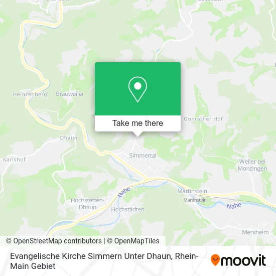 Карта Evangelische Kirche Simmern Unter Dhaun