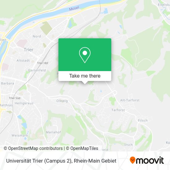 Карта Universität Trier (Campus 2)