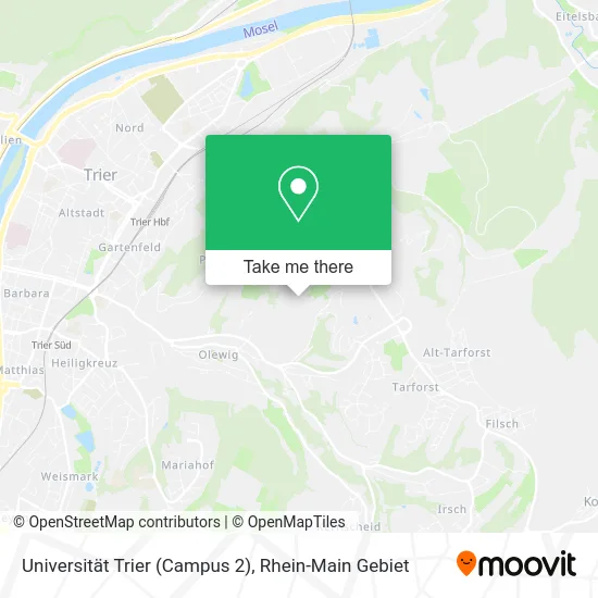 Карта Universität Trier (Campus 2)