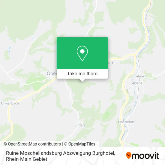 Карта Ruine Moschellandsburg Abzweigung Burghotel