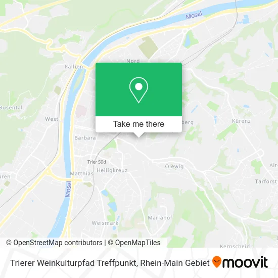 Карта Trierer Weinkulturpfad Treffpunkt