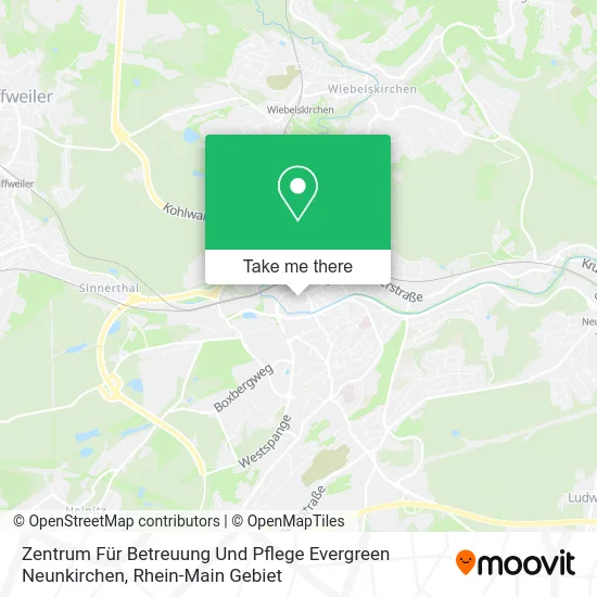 Карта Zentrum Für Betreuung Und Pflege Evergreen Neunkirchen