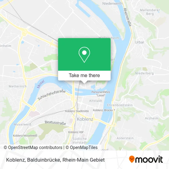Карта Koblenz, Balduinbrücke