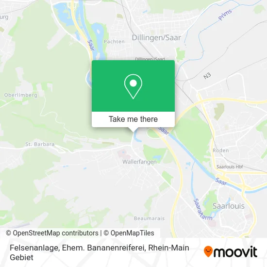 Карта Felsenanlage, Ehem. Bananenreiferei