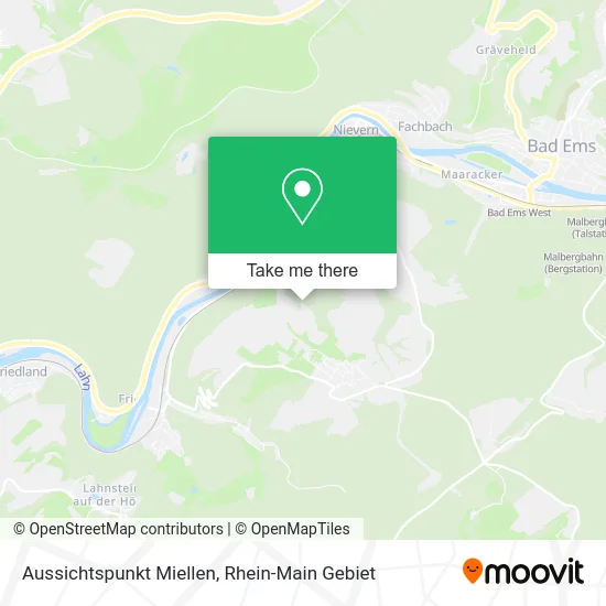 Карта Aussichtspunkt Miellen