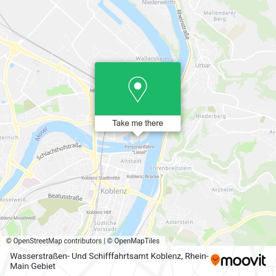 Карта Wasserstraßen- Und Schifffahrtsamt Koblenz