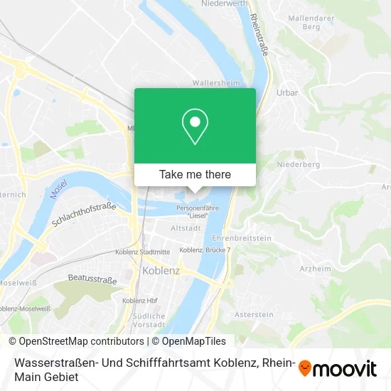Карта Wasserstraßen- Und Schifffahrtsamt Koblenz