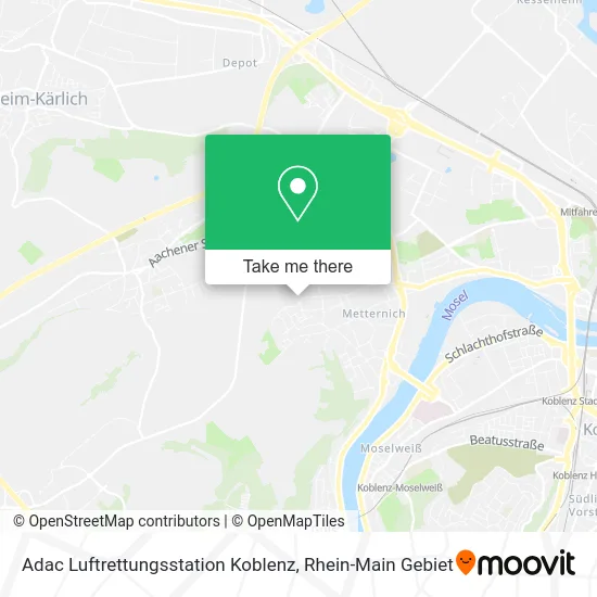 Карта Adac Luftrettungsstation Koblenz