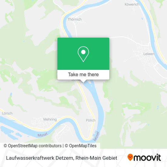 Карта Laufwasserkraftwerk Detzem