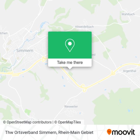 Карта Thw Ortsverband Simmern